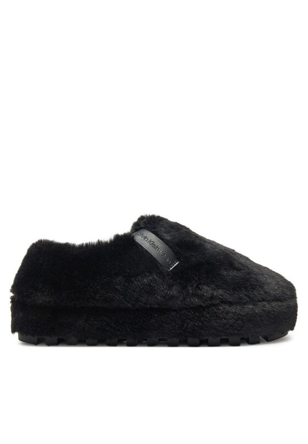 Calvin Klein Jeans Kapcie Home Anke Slipper Wn Fur YW0YW01596 Czarny. Kolor: czarny. Materiał: materiał