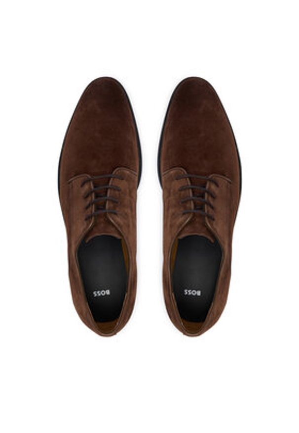 BOSS Półbuty Tayil-L 50563099 Brązowy. Kolor: brązowy. Materiał: skóra, zamsz