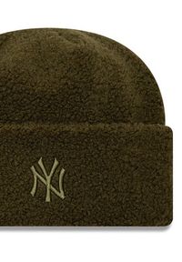 New Era Czapka Borg New York Yankees Cuff Knit Beanie 60580758 Zielony. Kolor: zielony. Materiał: poliester, materiał