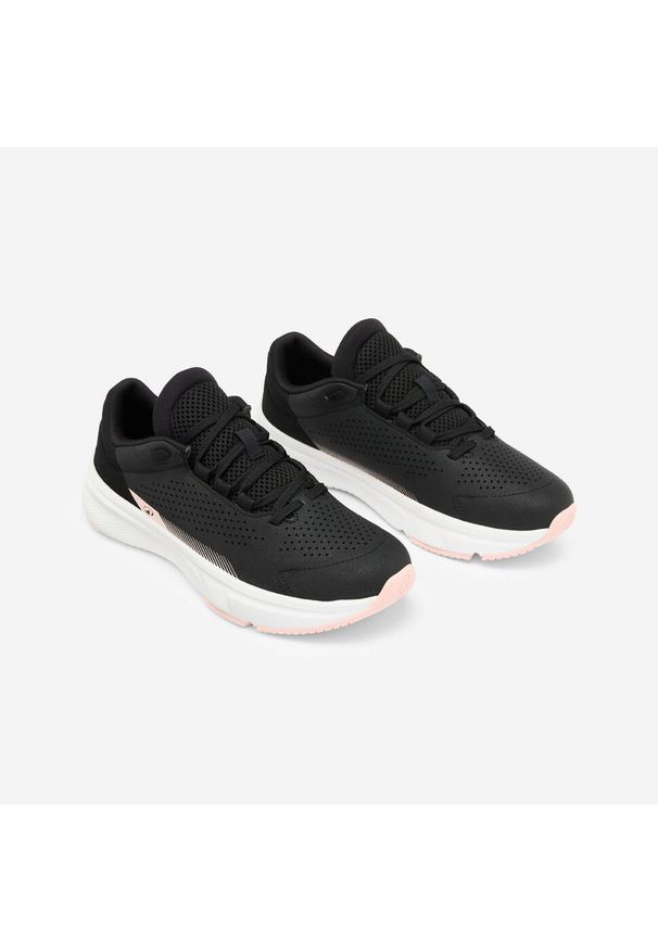 Decathlon - Buty sportowe damskie Essential Icon. Kolor: czarny, różowy, wielokolorowy. Materiał: syntetyk, kauczuk. Szerokość cholewki: normalna. Sport: bieganie, fitness
