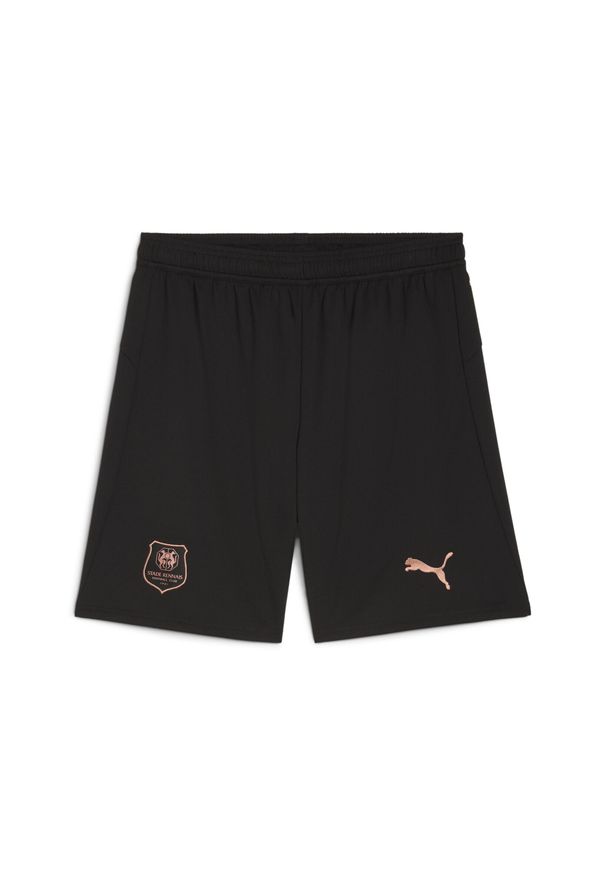 Puma - Męskie szorty Stade Rennais FC 25/26 PUMA Black Copper Metallic. Kolor: czarny, szary, wielokolorowy. Materiał: tkanina. Sport: piłka nożna