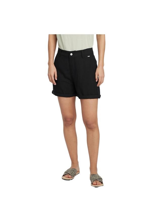 Spodenki damskie O'Neill Essential. Kolor: czarny. Materiał: materiał, wiskoza. Długość: krótkie