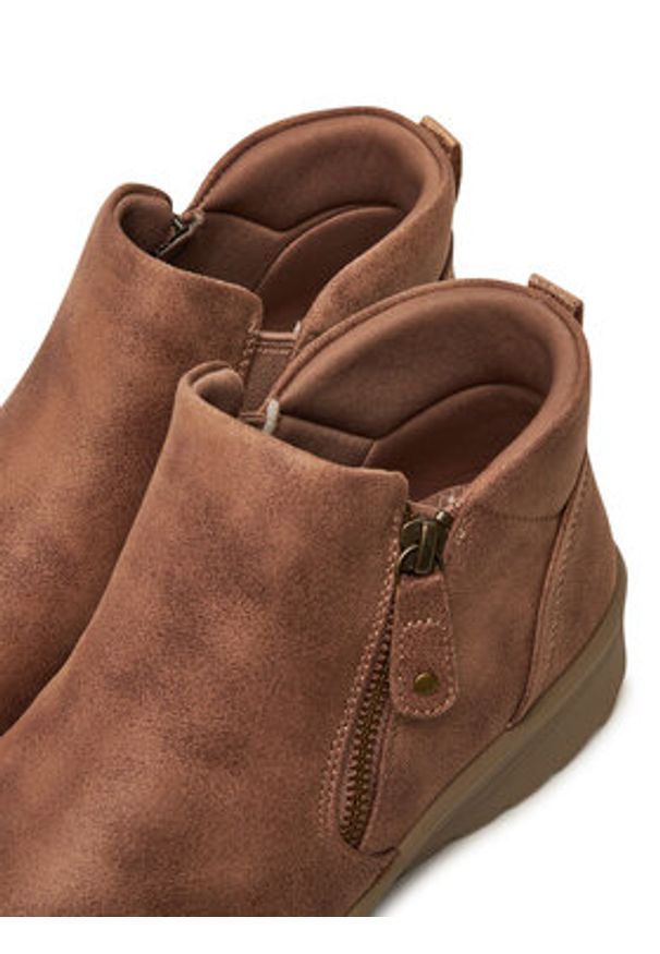 skechers - Skechers Botki Lovely Vibe 158952/MUSH Szary. Kolor: szary. Materiał: materiał