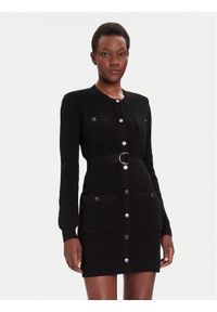 Liu Jo Sukienka dzianinowa MF5371 MS99E Czarny Slim Fit. Kolor: czarny. Materiał: syntetyk