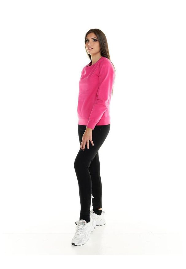 LEONE 1947 APPAREL - Damski sweter Leone Basic z okrągłym dekoltem. Kolor: różowy. Materiał: tkanina. Sport: fitness