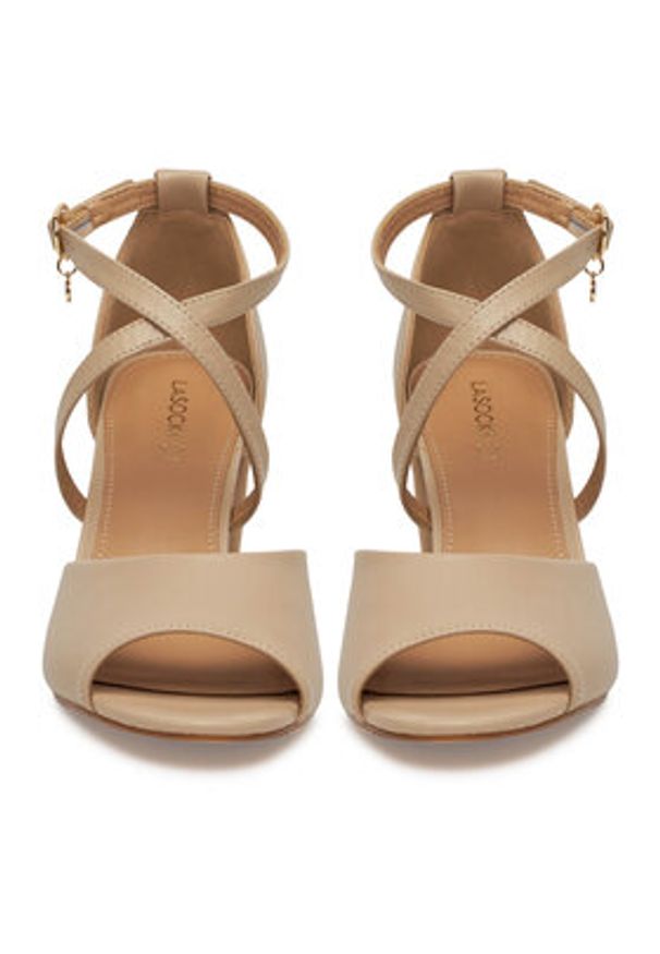 Lasocki Sandały WYL3267-7Z Beżowy. Kolor: beżowy. Materiał: skóra