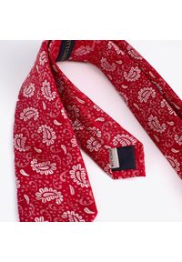 Wittchen - Krawat jedwabny wzorzysty czerwono-biały. Kolor: biały, czerwony, wielokolorowy. Materiał: jedwab. Styl: klasyczny, elegancki #4