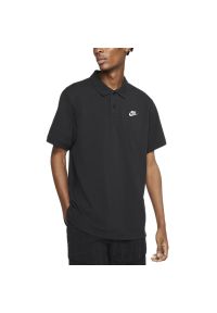 Koszulka Nike Sportswear Polo CJ4456-010 - czarna. Typ kołnierza: polo. Kolor: czarny. Materiał: bawełna