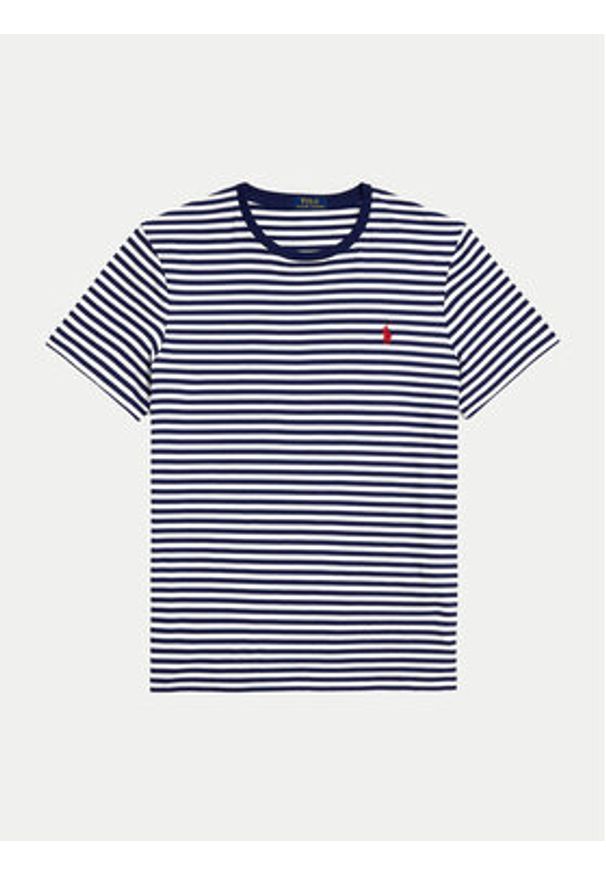 Polo Ralph Lauren T-Shirt 710956828001 Granatowy Custom Slim Fit. Typ kołnierza: polo. Kolor: niebieski. Materiał: bawełna
