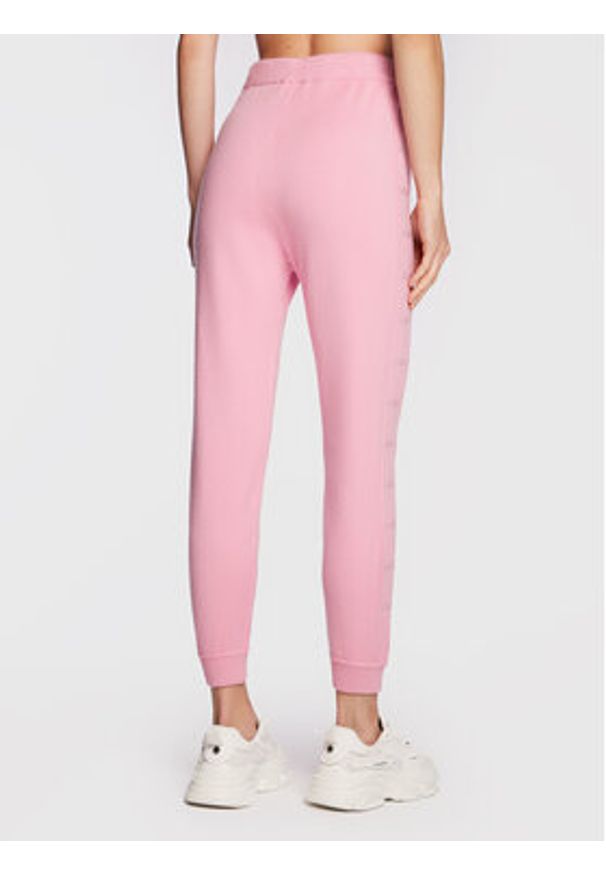 Liu Jo Sport Spodnie dzianinowe TF2106 MA63M Różowy Regular Fit. Kolor: różowy. Materiał: dzianina, wiskoza. Styl: sportowy