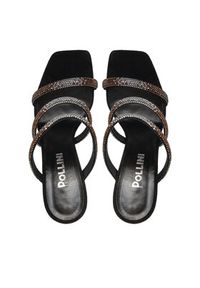Pollini Klapki SA28179C1ITAS000 Czarny. Kolor: czarny. Materiał: skóra, zamsz #6