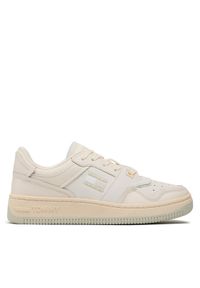 Tommy Jeans Sneakersy Basket Cupsole EM0EM01194 Écru. Materiał: skóra