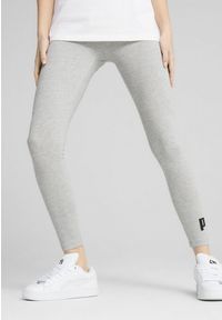 Puma - Legginsy damskie z logo No. 1 ESS PUMA Light Gray Heather. Kolor: wielokolorowy, czarny, szary. Materiał: jersey, materiał