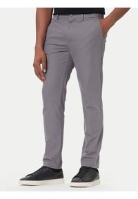 BOSS Chinosy P-Kaiton1 50543945 Szary Slim Fit. Kolor: szary. Materiał: bawełna