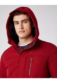 Wrangler - ZIMOWA KURTKA MĘSKA WRANGLER THE BODYGUARD BIKING RED W4D7WWX2G. Sezon: zima