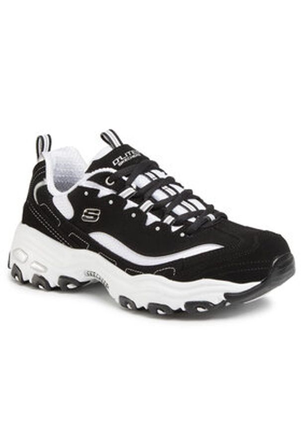 skechers - Skechers Sneakersy D'lites 52675/BKW Czarny. Kolor: czarny. Materiał: skóra