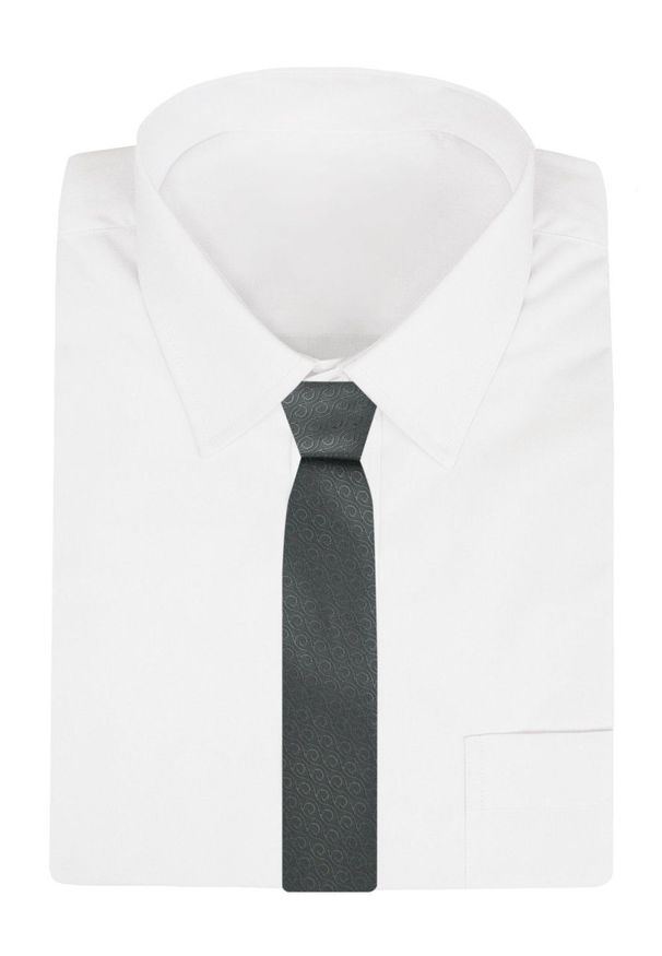 Krawat Męski - Angelo di Monti - Szary, Delikatny Wzór. Kolor: szary. Materiał: tkanina. Styl: elegancki, wizytowy