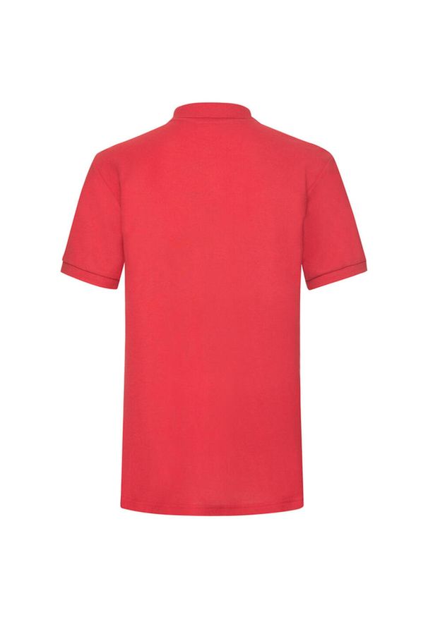 FRUIT OF THE LOOM - Męska Koszulka Polo O Wysokiej Gramaturze. Typ kołnierza: polo. Kolor: czerwony