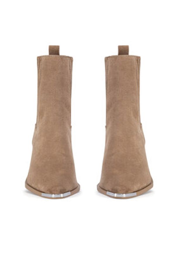 DeeZee Botki HY9057-5 Beżowy. Kolor: beżowy. Materiał: materiał