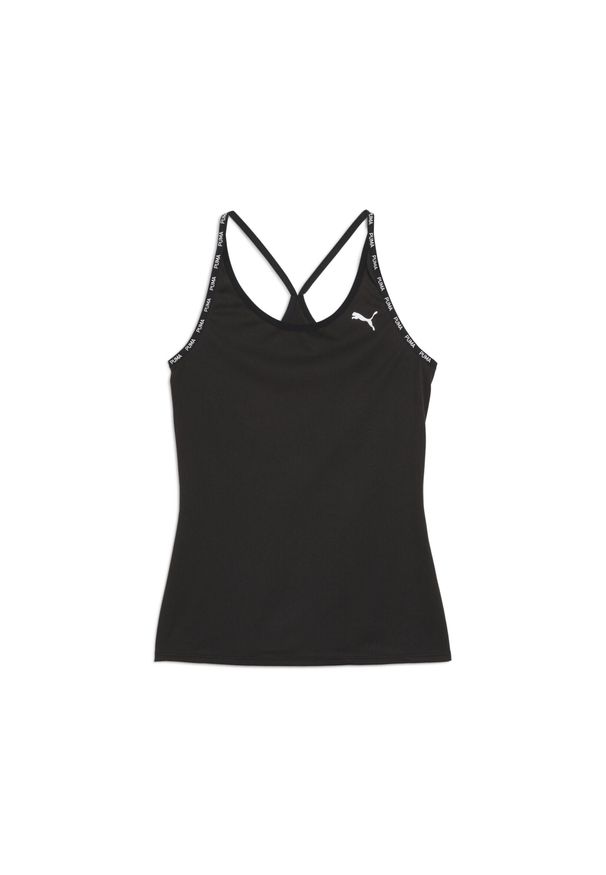Puma - Damska koszulka bez rękawów PUMA STRONG PUMA Black. Kolor: czarny. Długość rękawa: bez rękawów. Sport: bieganie, fitness