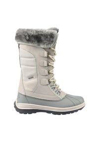 Buty Śniegowce damskie wysokie CMP THALO ocieplane skóra nubukowa. Kolor: szary. Materiał: nubuk, skóra. Sezon: zima. Styl: sportowy