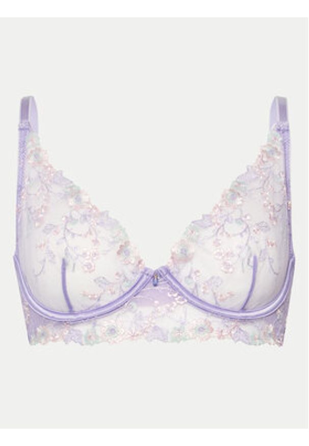 Hunkemöller Biustonosz z fiszbiną Lillia 205399 Fioletowy. Kolor: fioletowy. Materiał: syntetyk
