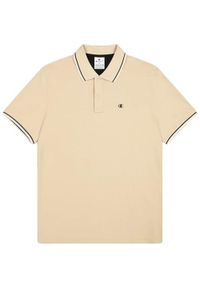 Koszulka męska Champion polo. Okazja: na co dzień. Typ kołnierza: polo. Kolor: beżowy. Styl: casual