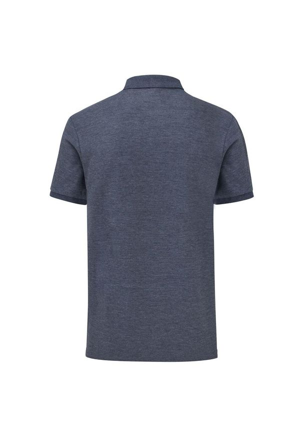 FRUIT OF THE LOOM - Koszulka Polo Męska Dopasowana. Typ kołnierza: polo. Kolor: niebieski. Materiał: poliester, bawełna