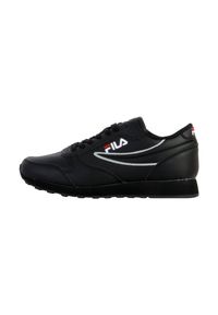 Sneakersy damskie Fila Orbit Low. Okazja: na co dzień. Kolor: czarny. Materiał: syntetyk, materiał. Sport: turystyka piesza #1