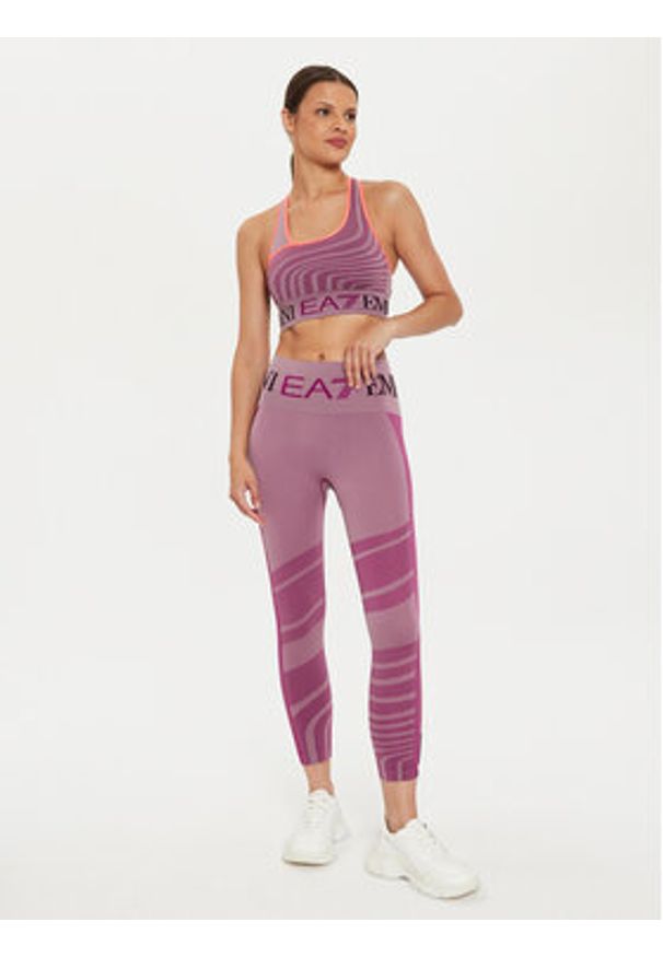 EA7 Emporio Armani Biustonosz sportowy 6DTH51 TJDGZ 2305 Fioletowy. Kolor: fioletowy. Materiał: syntetyk