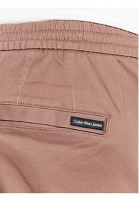 Calvin Klein Jeans Spodnie materiałowe J30J322041 Brązowy Regular Fit. Kolor: brązowy. Materiał: materiał, bawełna #4