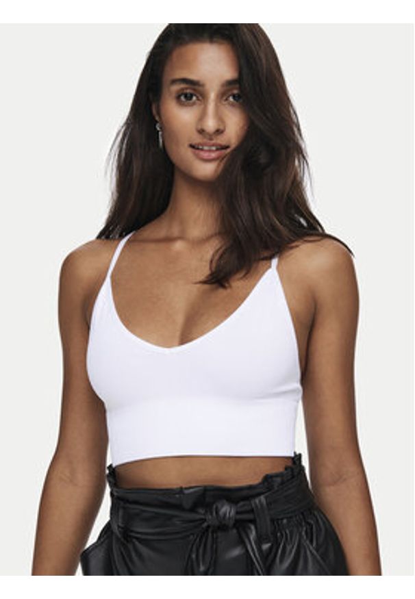 only - ONLY Biustonosz top Vicky 15201539 Biały. Kolor: biały. Materiał: syntetyk