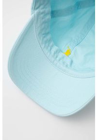 Polo Ralph Lauren czapka z daszkiem bawełniana kolor turkusowy z aplikacją. Kolor: turkusowy. Materiał: bawełna. Wzór: aplikacja #4