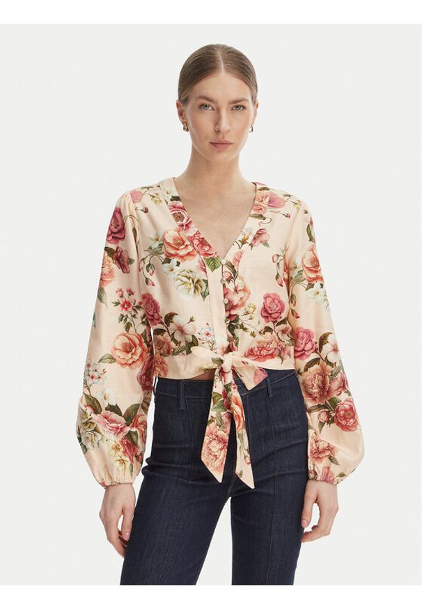 Guess Bluzka W6GHA4 W2565 Pomarańczowy Regular Fit. Kolor: pomarańczowy. Materiał: wiskoza