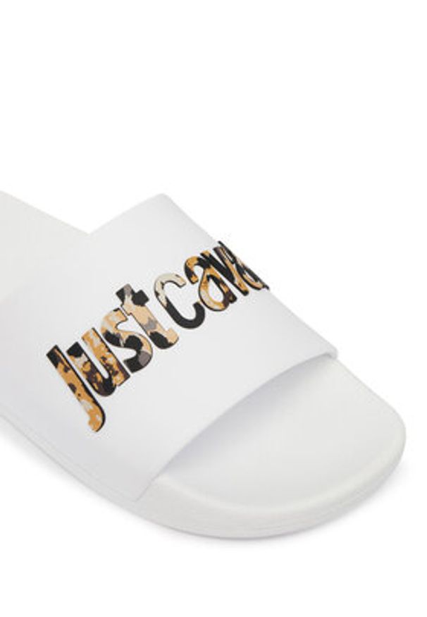 Just Cavalli Klapki 80RA3SZ1 ZSE51 Biały. Kolor: biały. Materiał: syntetyk