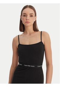 Calvin Klein Sukienka codzienna LV047F289G Czarny Slim Fit. Okazja: na co dzień. Kolor: czarny. Materiał: bawełna. Typ sukienki: proste. Styl: casual #2