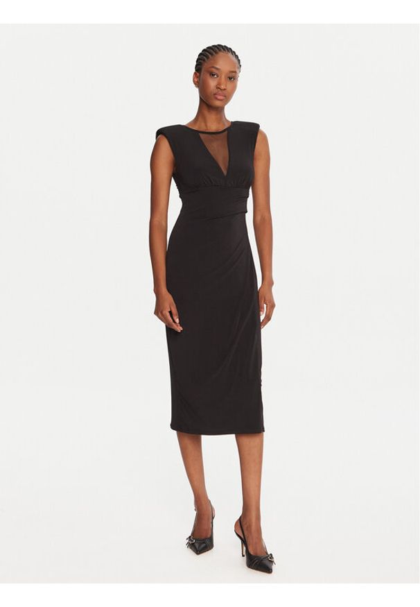 Rinascimento Sukienka koktajlowa CFC0020145002 Czarny Slim Fit. Kolor: czarny. Materiał: syntetyk. Styl: wizytowy