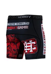 Spodenki Vale Tudo do MMA męskie EXTREME HOBBY RED WARRIOR. Kolor: czarny. Materiał: elastan, poliester