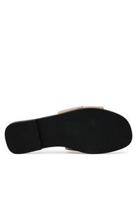 Love Moschino - LOVE MOSCHINO Klapki JA28082G1MIM0131 Beżowy. Kolor: beżowy. Materiał: skóra