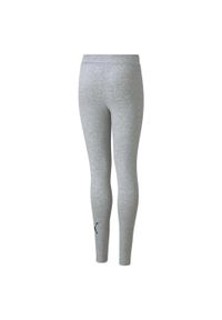 Legginsy dla dzieci Puma ESS Logo Leggings jasnoszare. Kolor: wielokolorowy, szary, czarny