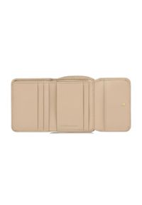 Ochnik - Beżowy skórzany portfel damski z ochroną RFID. Kolor: beżowy. Materiał: skóra #5