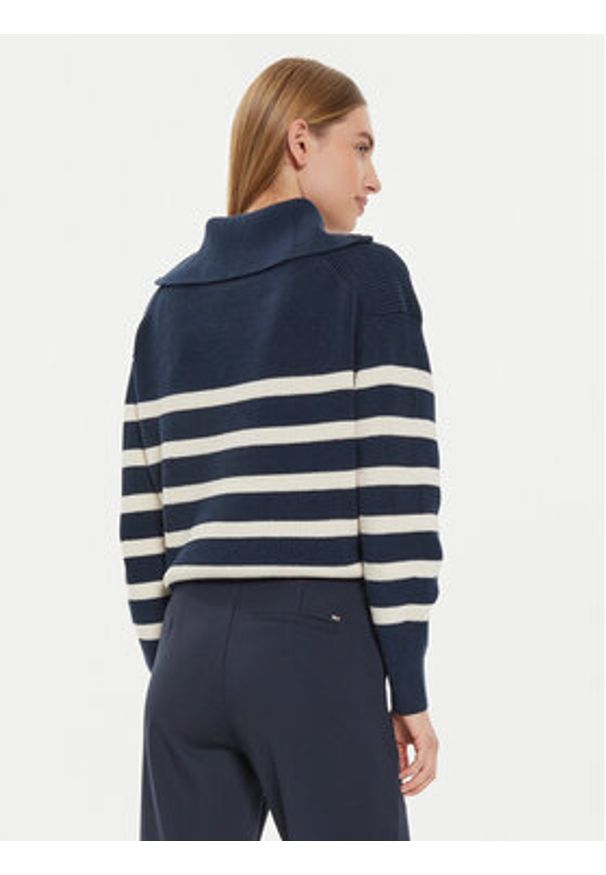 TOMMY HILFIGER - Tommy Hilfiger Sweter WW0WW42141 Granatowy Relaxed Fit. Kolor: niebieski. Materiał: bawełna