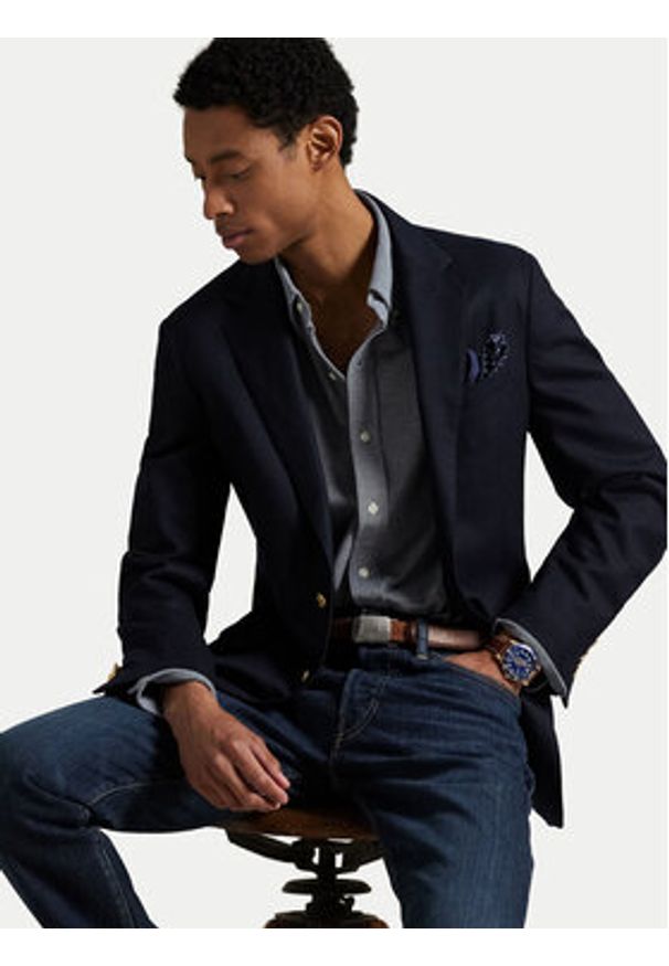 Polo Ralph Lauren Koszula 710979488002 Granatowy Regular Fit. Typ kołnierza: polo. Kolor: niebieski. Materiał: bawełna