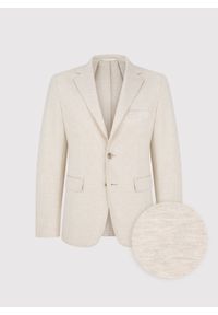 Pako Lorente - PAKO LORENTE - Beżowa dzianinowa marynarka męska. Kolor: beżowy. Materiał: dzianina #1