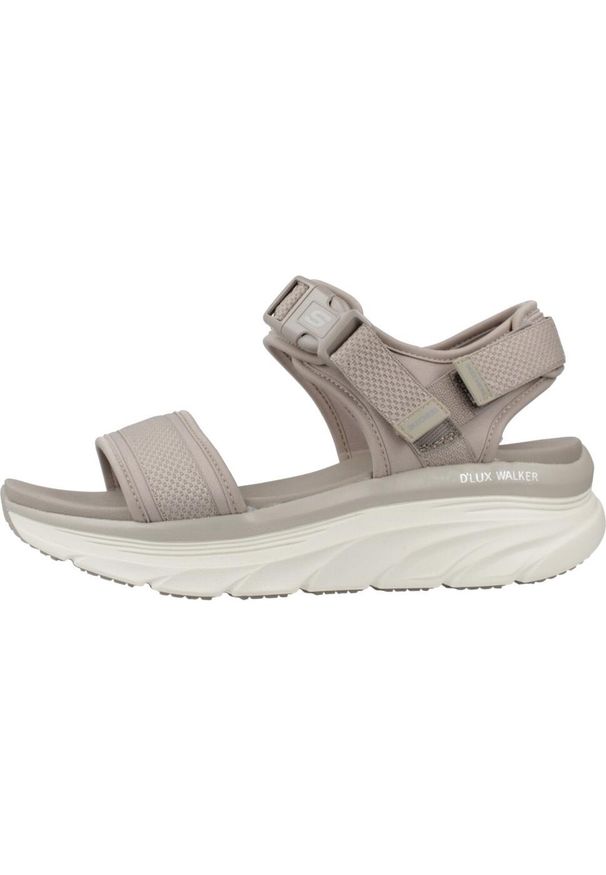 skechers - Sandały Skechers Model Dlux Walker Kolor Brązowy. Kolor: brązowy. Materiał: tkanina. Sezon: lato