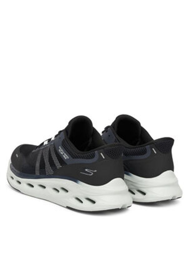 skechers - Skechers Buty do biegania Max Cushioning Glide-Step 220422 BKGY Czarny. Kolor: czarny. Materiał: materiał