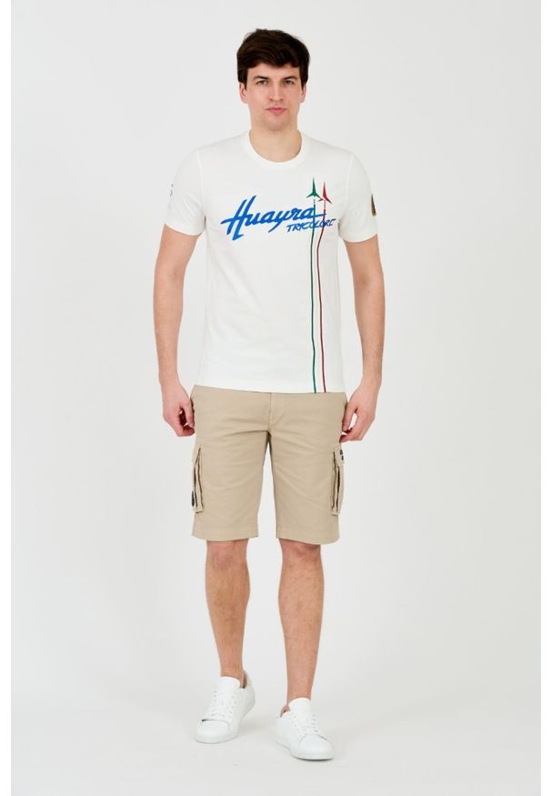 Aeronautica Militare - AERONAUTICA MILITARE Biały męski t-shirt Short Sleeve, Rozmiar M. Kolor: biały