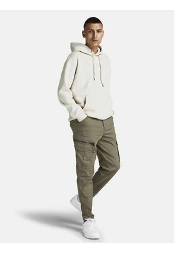 Jack & Jones - Jack&Jones Spodnie materiałowe Stace 12194246 Zielony Tapered Fit. Kolor: zielony. Materiał: bawełna