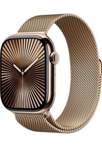 APPLE - Smartwatch Apple Watch 10 GPS + Cellular 46mm Gold Titanium Milanese Loop Złoty (MC7T4QF/A). Rodzaj zegarka: smartwatch. Kolor: złoty