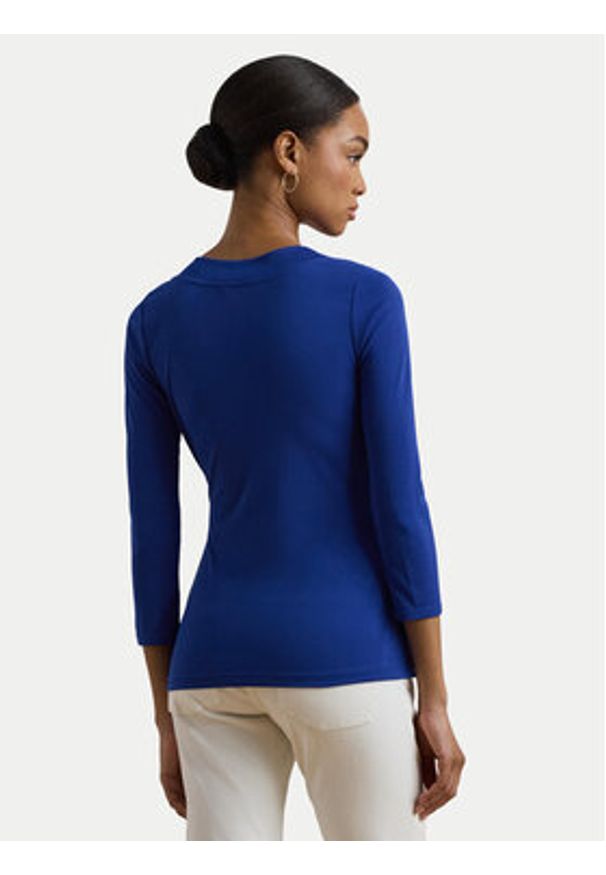Lauren Ralph Lauren - LAUREN RALPH LAUREN Bluzka 200889081020 Niebieski Slim Fit. Kolor: niebieski. Materiał: syntetyk